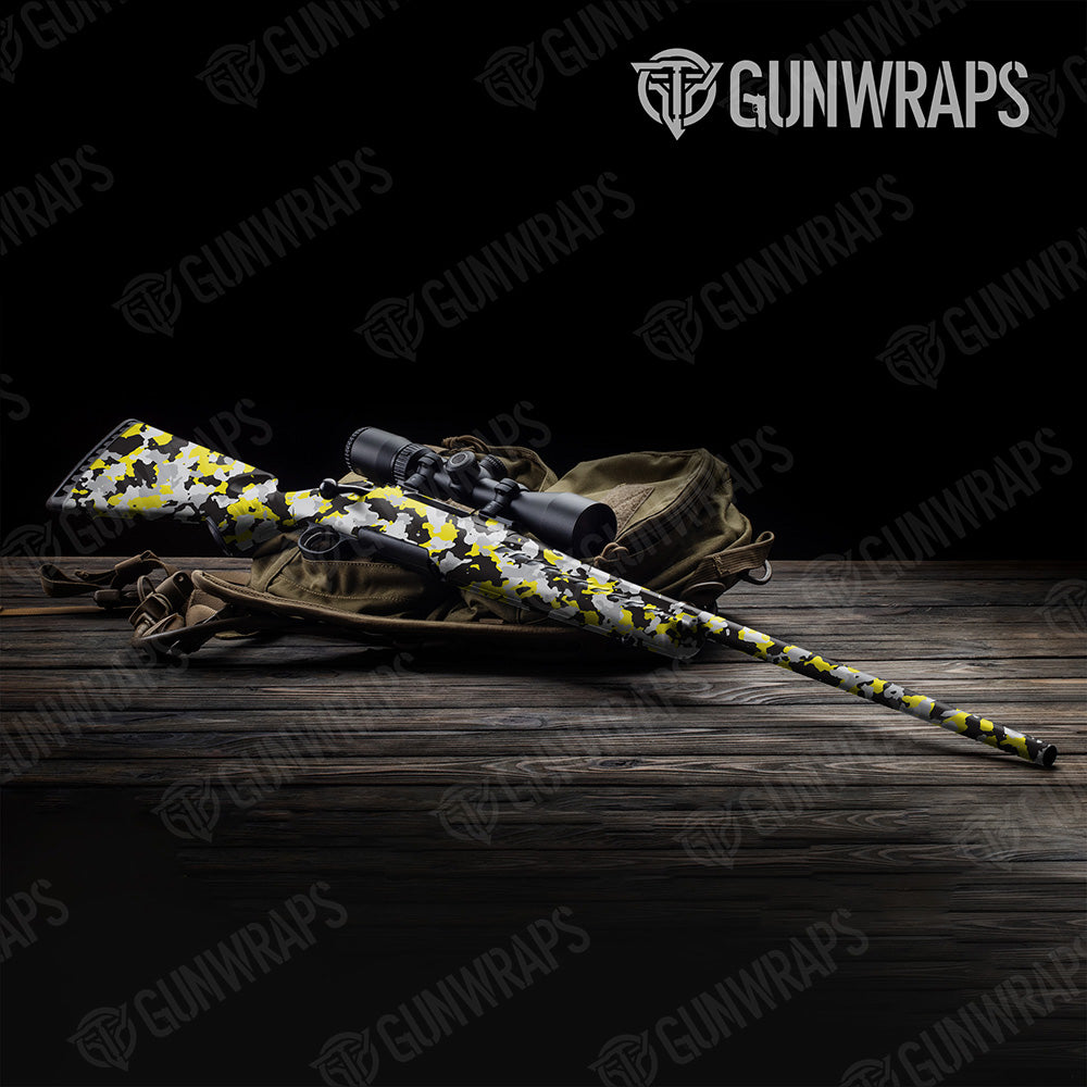 Rifle Cumulus Yellow Tiger Camo Gun Skin Vinyl Wrap