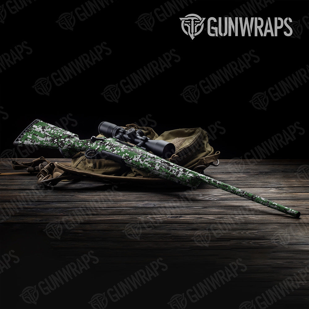 Rifle Digital Green Tiger Camo Gun Skin Vinyl Wrap