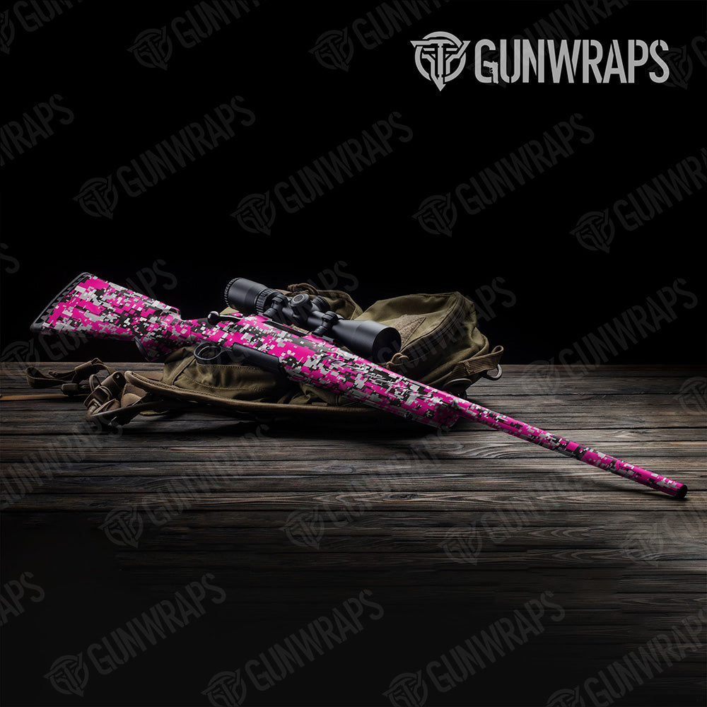 Rifle Digital Magenta Tiger Camo Gun Skin Vinyl Wrap