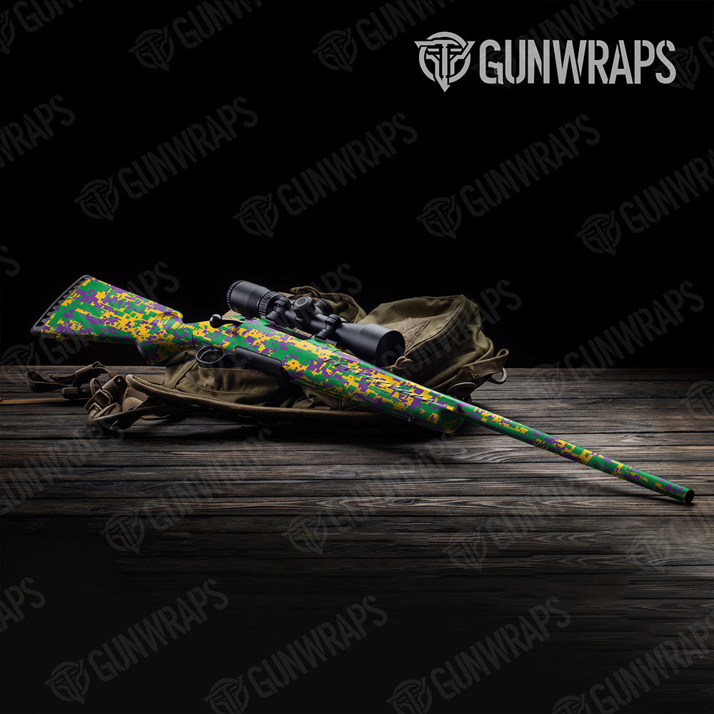 Rifle Digital Mardi Gras Camo Gun Skin Vinyl Wrap