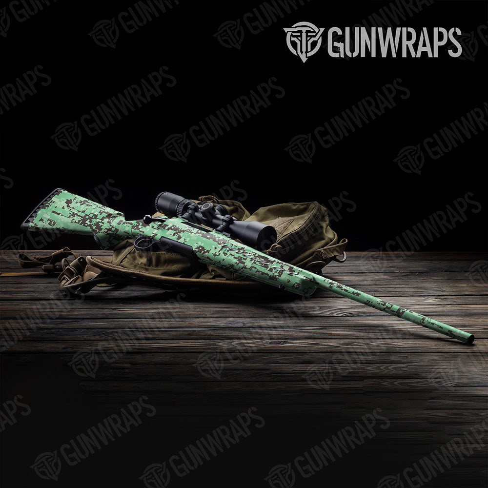 Rifle Digital Mint Chocolate Chip Camo Gun Skin Vinyl Wrap