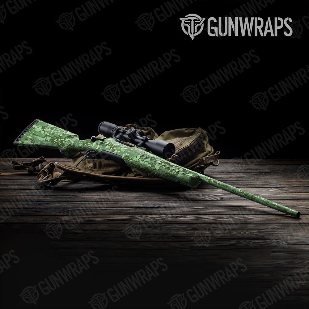 Rifle Digital Pistachio Camo Gun Skin Vinyl Wrap