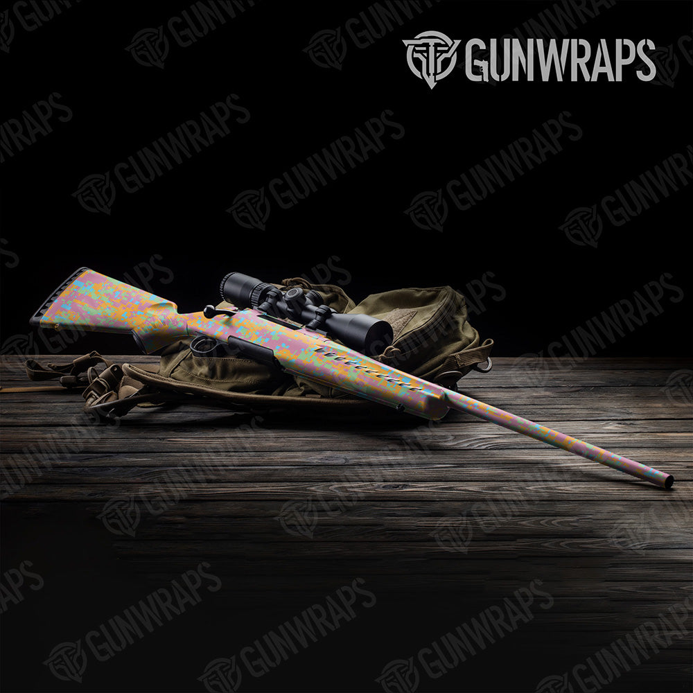 Rifle Digital Sherbert Camo Gun Skin Vinyl Wrap