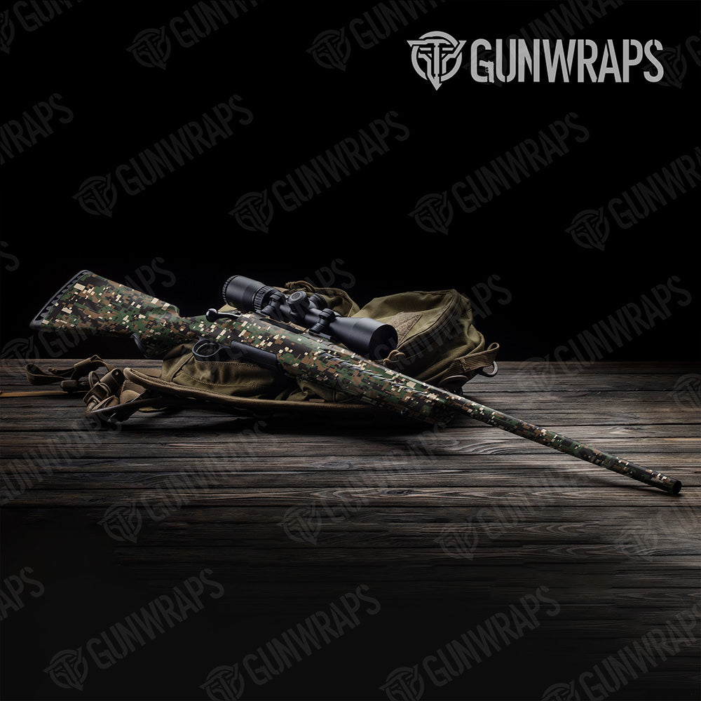 Rifle Digital Woodland Camo Gun Skin Vinyl Wrap