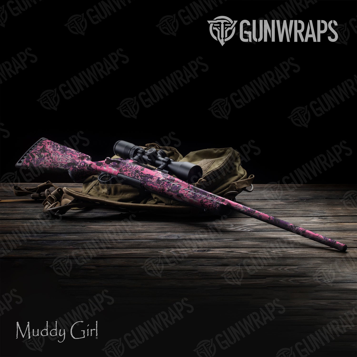 Rifle Muddy Girl Flat Camo Gun Skin Vinyl Wrap