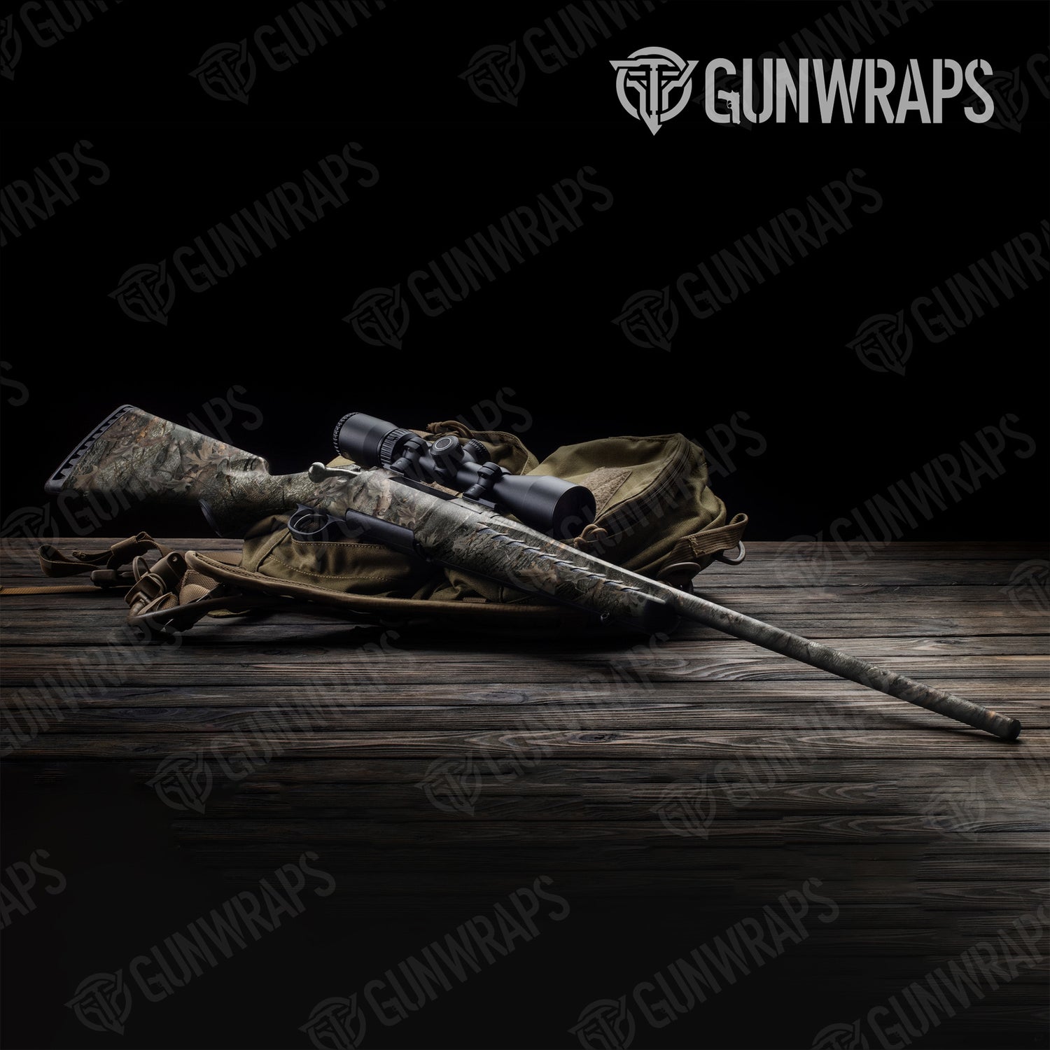 Rifle Nature Mossy Woodland Camo Gun Skin Vinyl Wrap