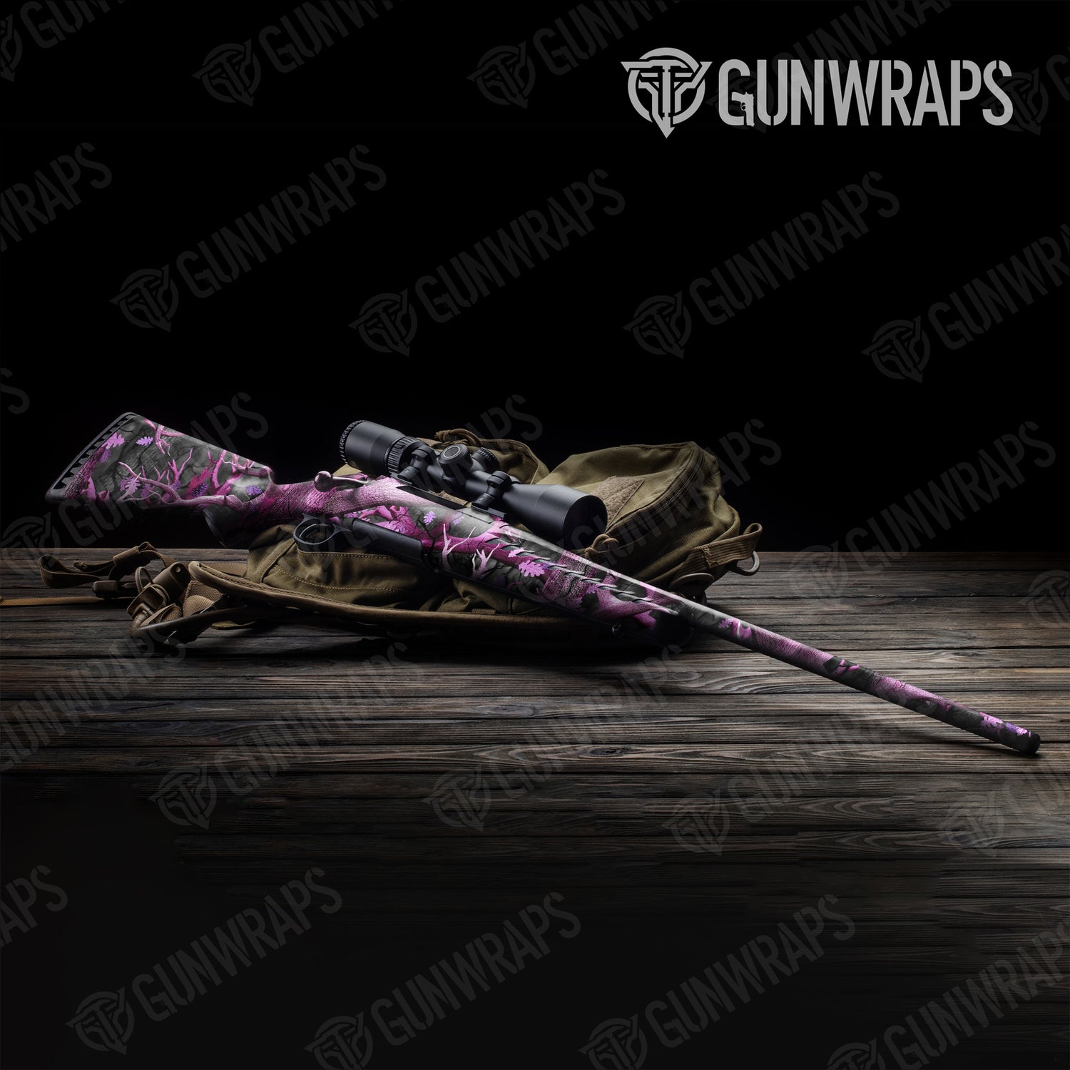 Rifle Nature Pink Lifeless Woods Camo Gun Skin Vinyl Wrap