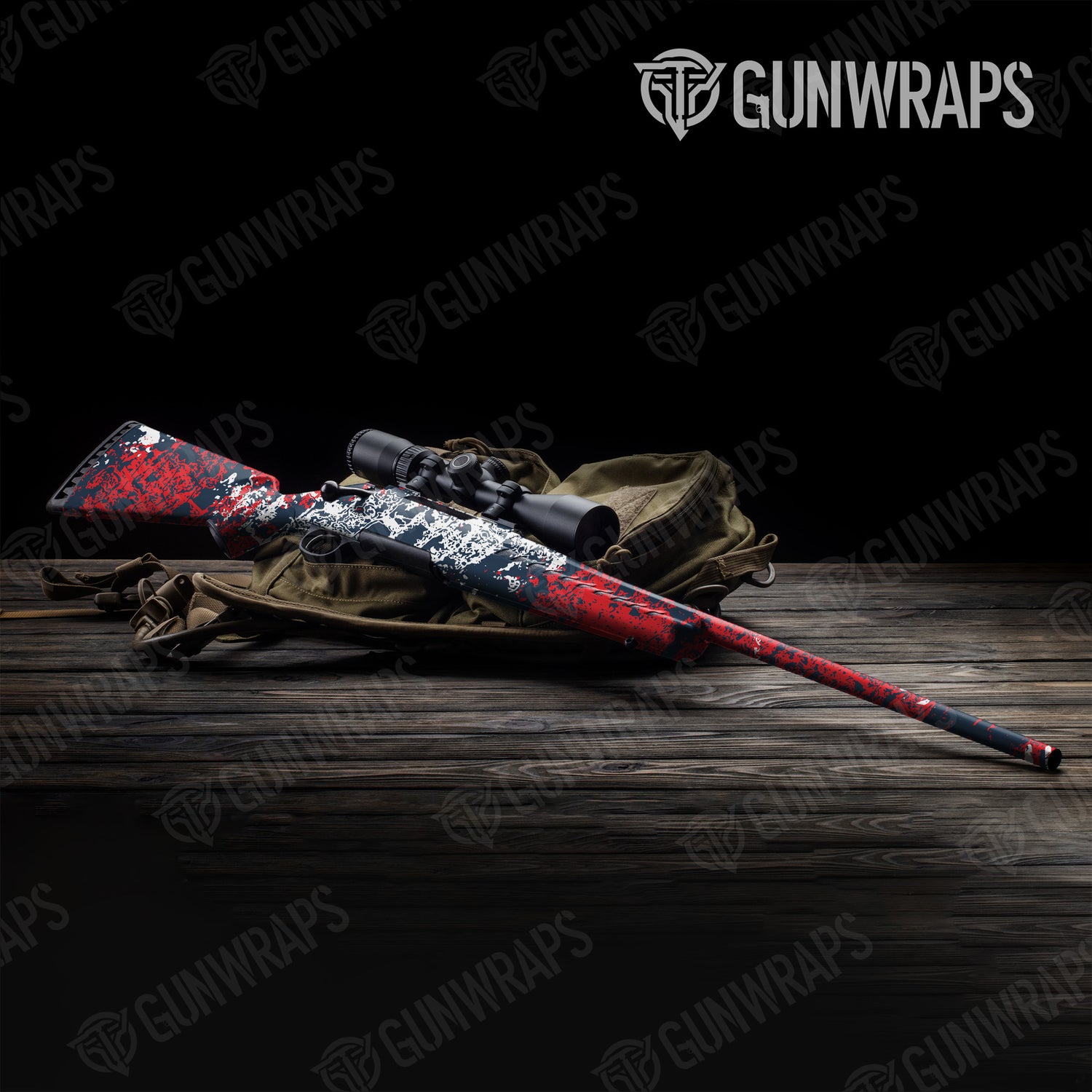 Rifle Pasted America Camo Gun Skin Vinyl Wrap