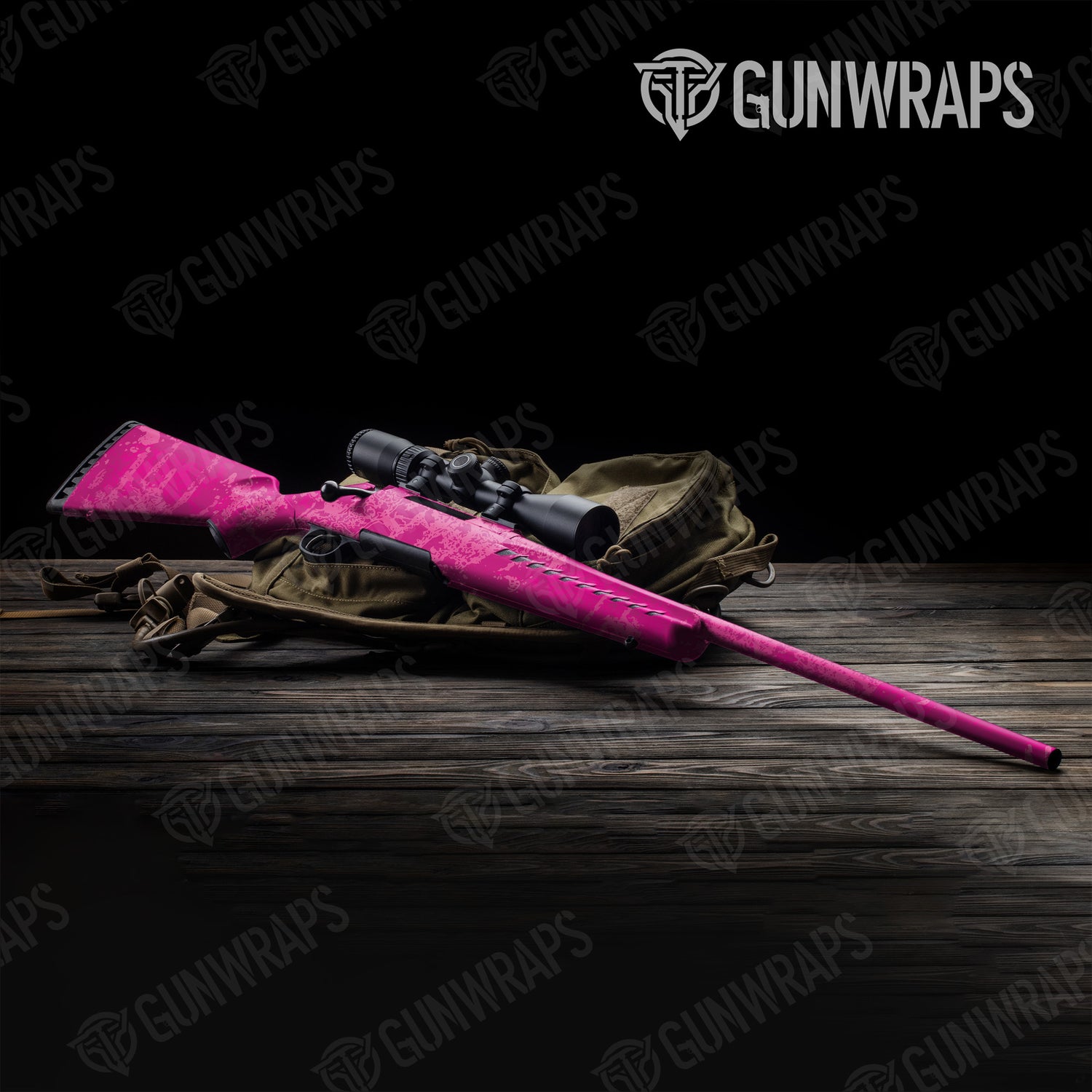 Rifle Pasted Elite Magenta Camo Gun Skin Vinyl Wrap