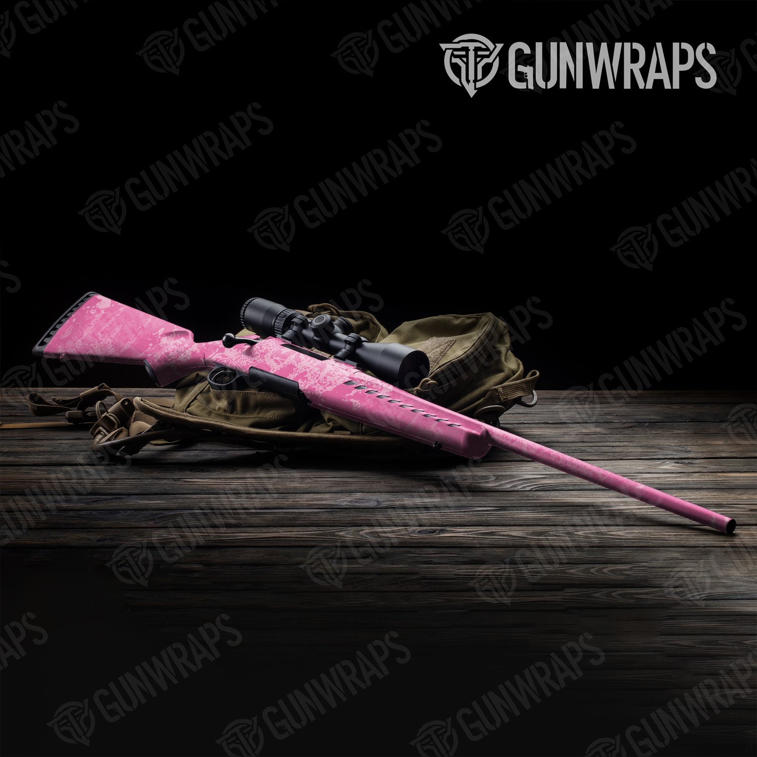 Rifle Pasted Elite Pink Camo Gun Skin Vinyl Wrap