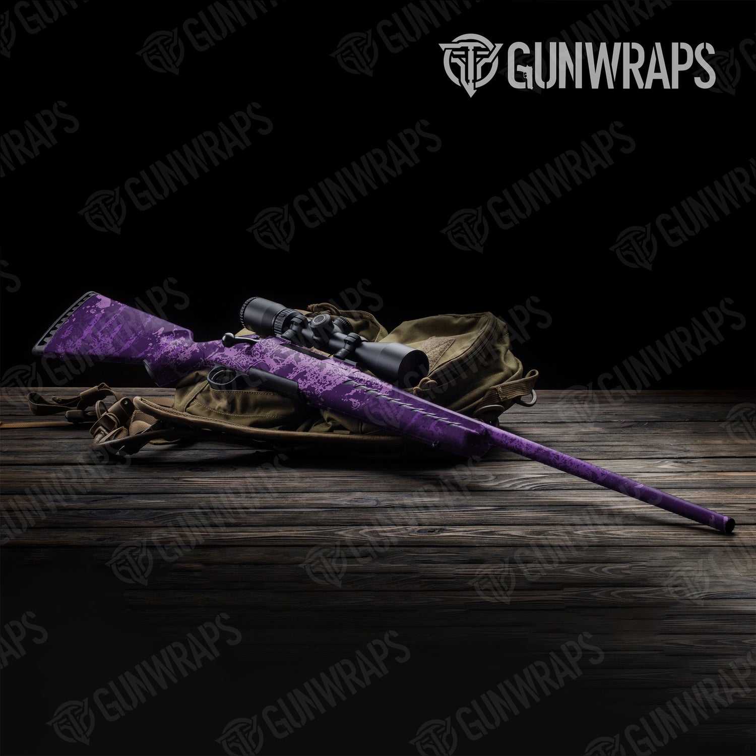 Rifle Pasted Elite Purple Camo Gun Skin Vinyl Wrap