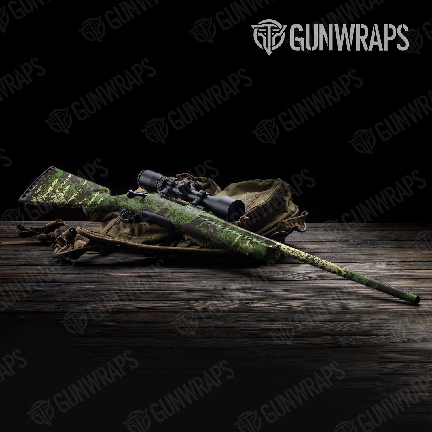 Rifle Pasted Jungle Camo Gun Skin Vinyl Wrap