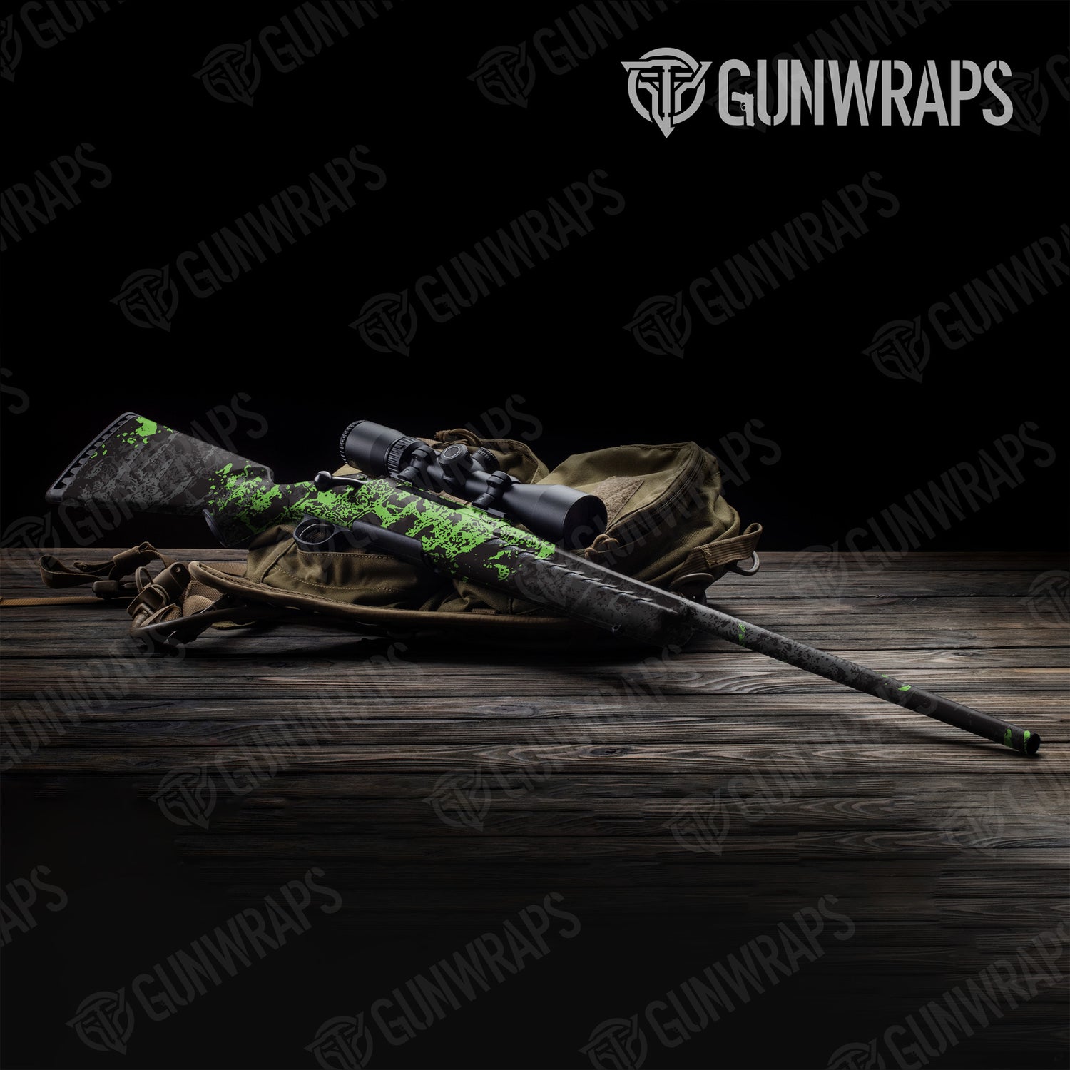 Rifle Pasted Metro Green Camo Gun Skin Vinyl Wrap