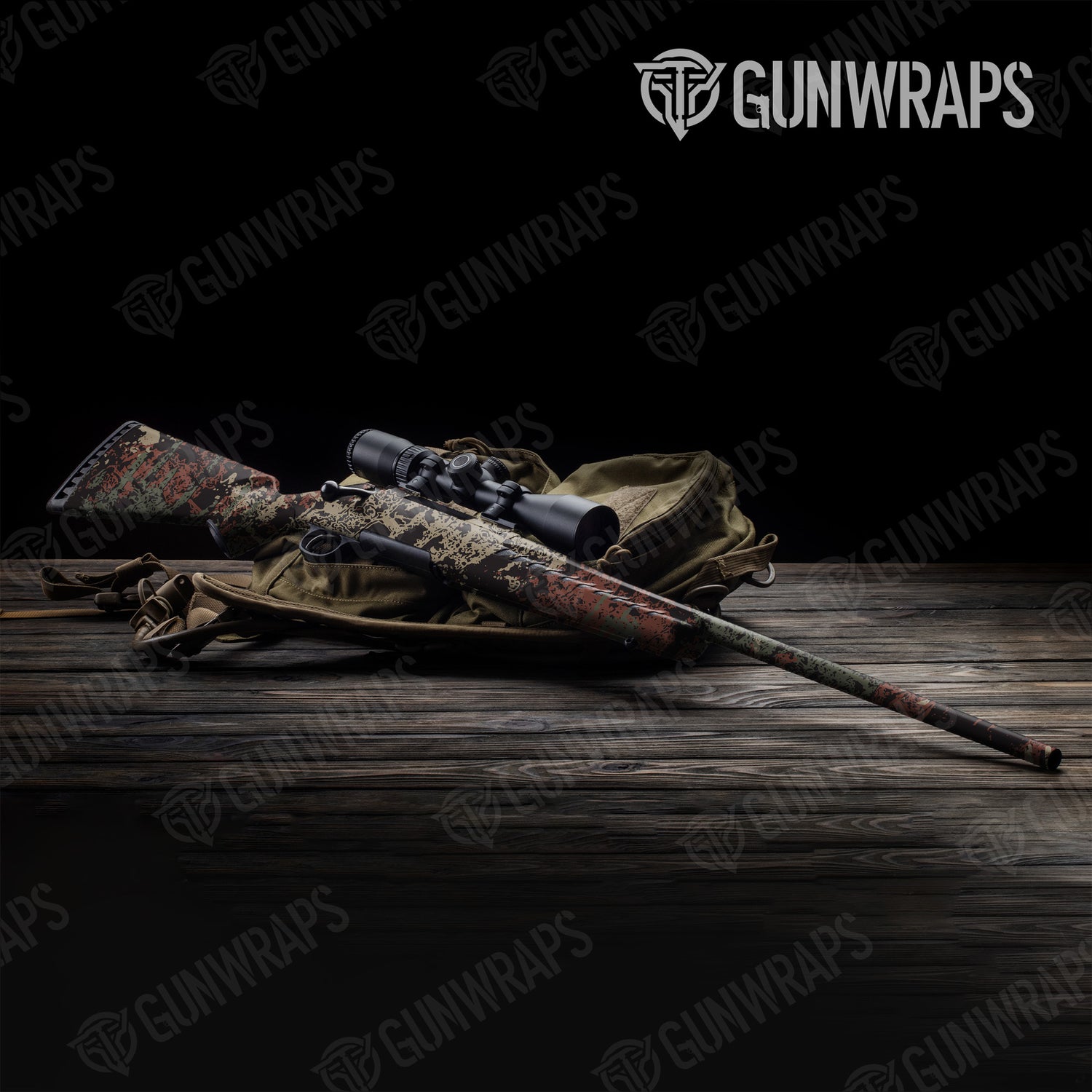 Rifle Pasted Militant Copper Camo Gun Skin Vinyl Wrap