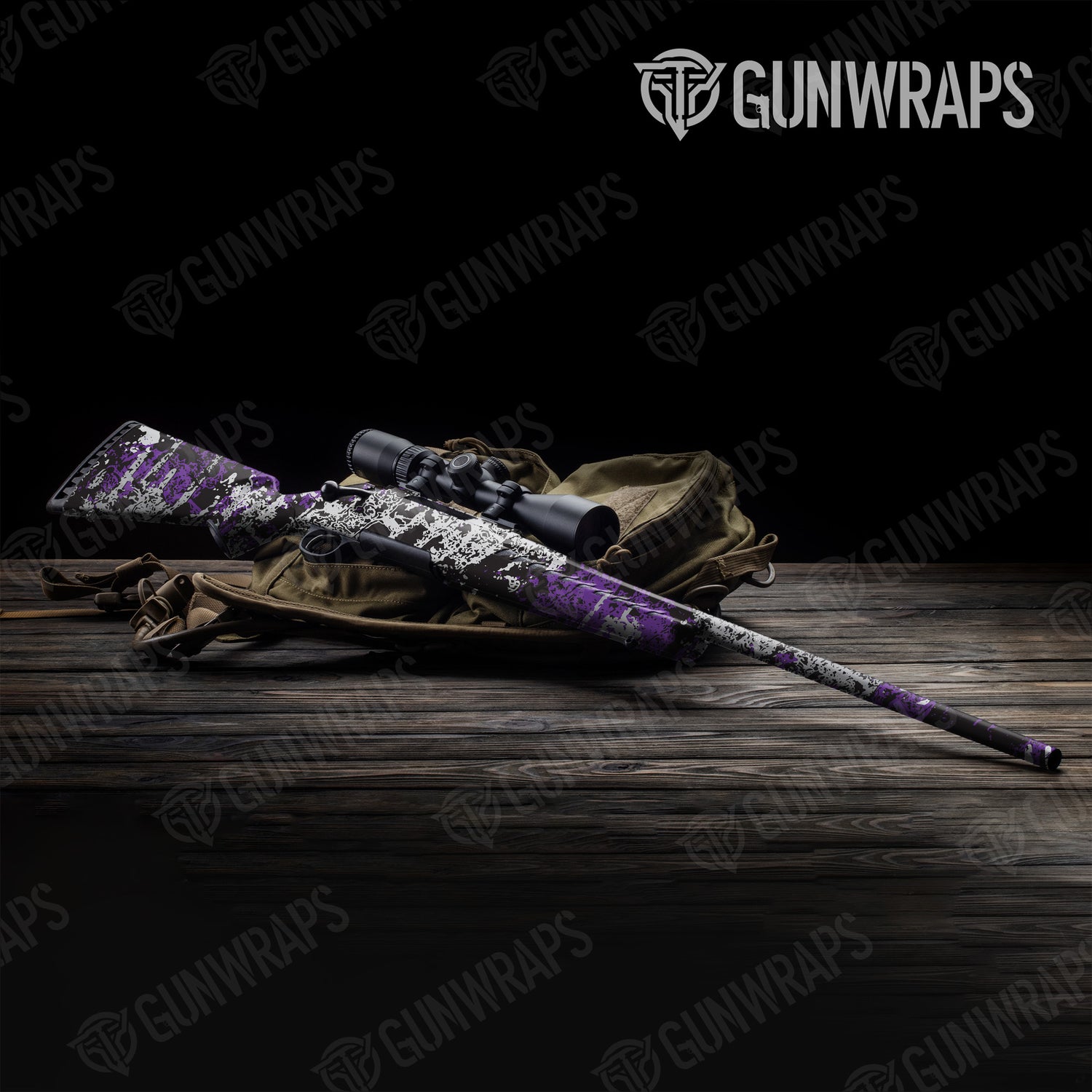 Rifle Pasted Purple Tiger Camo Gun Skin Vinyl Wrap