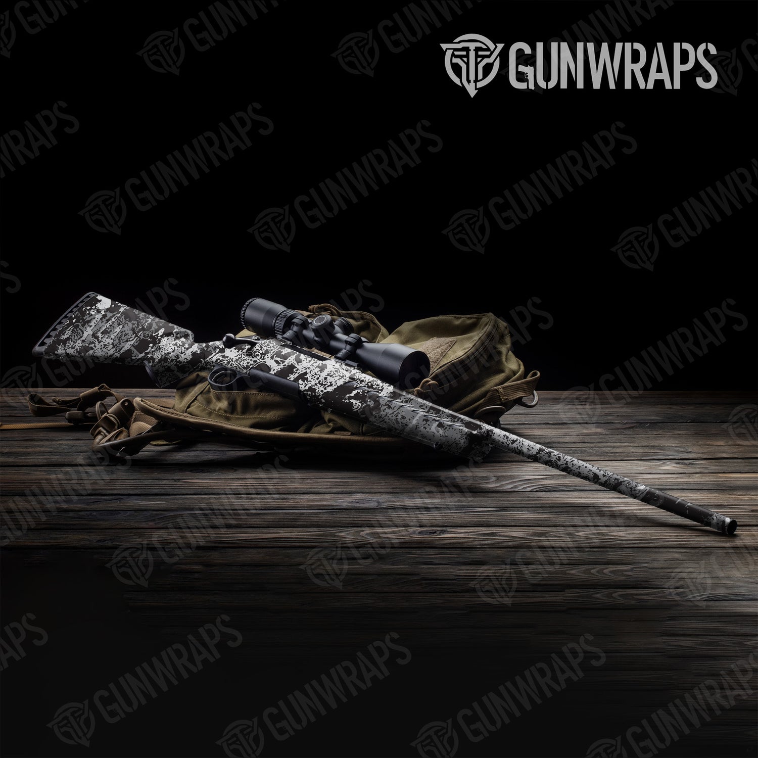 Rifle Pasted Urban Night Camo Gun Skin Vinyl Wrap