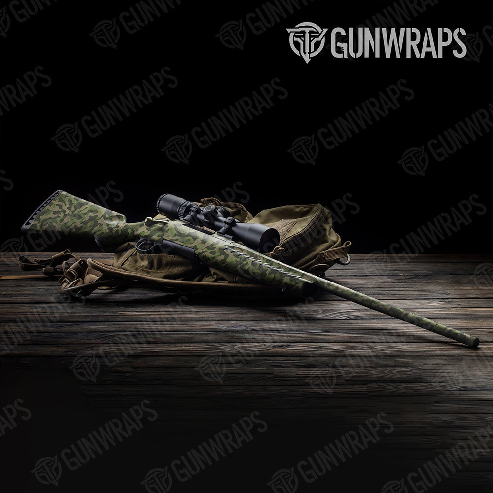 Rifle Ragged Army Green Camo Gun Skin Vinyl Wrap