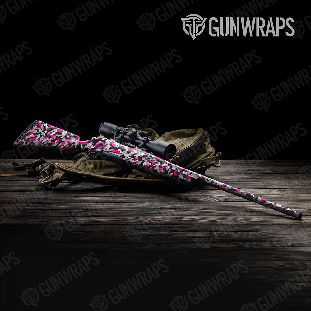 Rifle Ragged Magenta Tiger Camo Gun Skin Vinyl Wrap