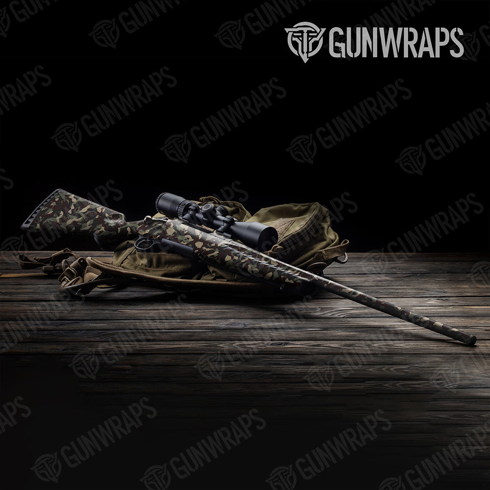 Rifle Ragged Militant Blood Camo Gun Skin Vinyl Wrap