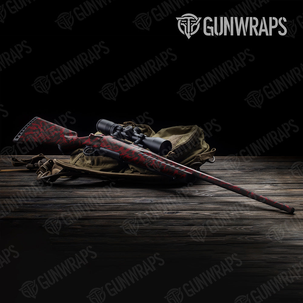 Rifle Ragged Vampire Red Camo Gun Skin Vinyl Wrap