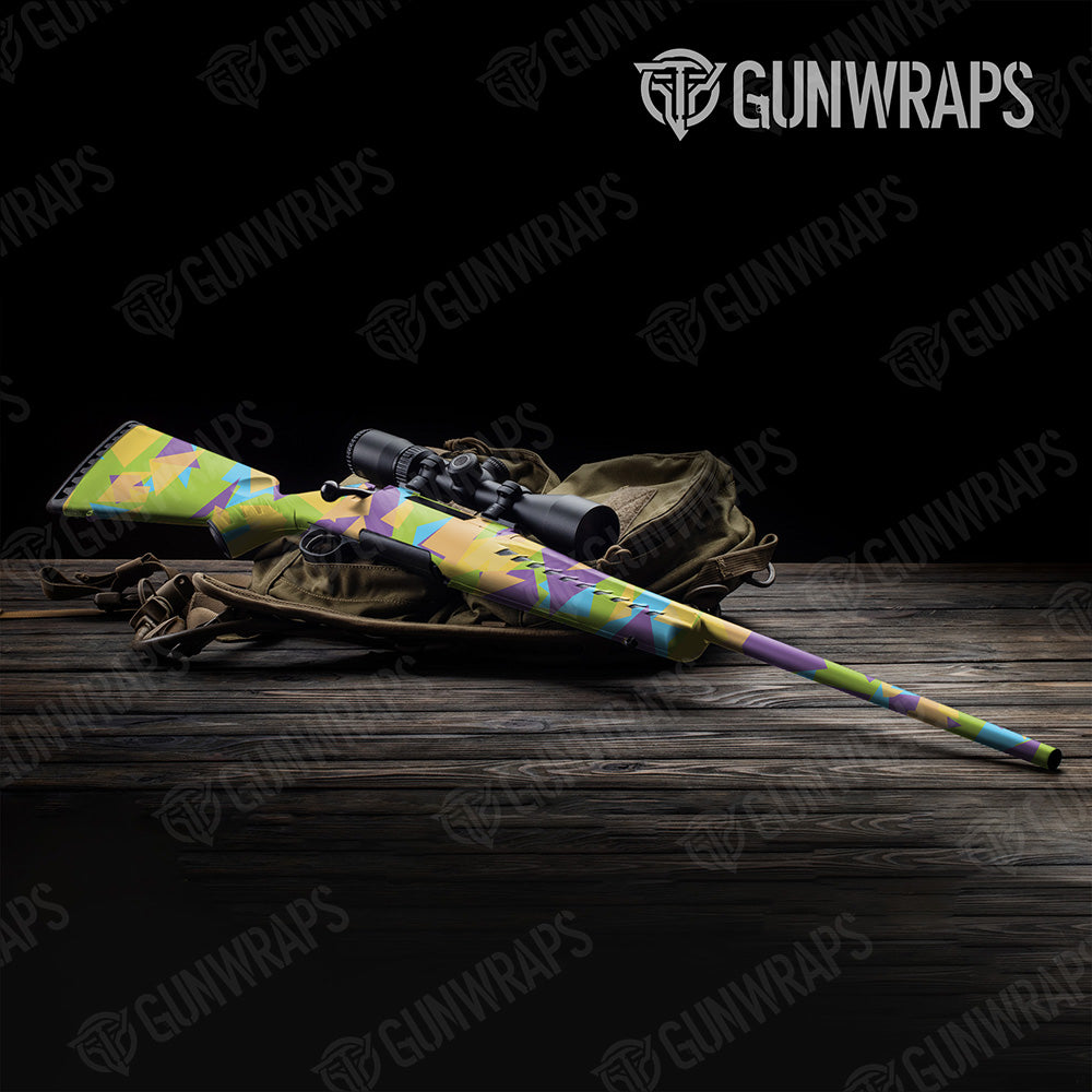 Rifle Shattered Carnival Camo Gun Skin Vinyl Wrap