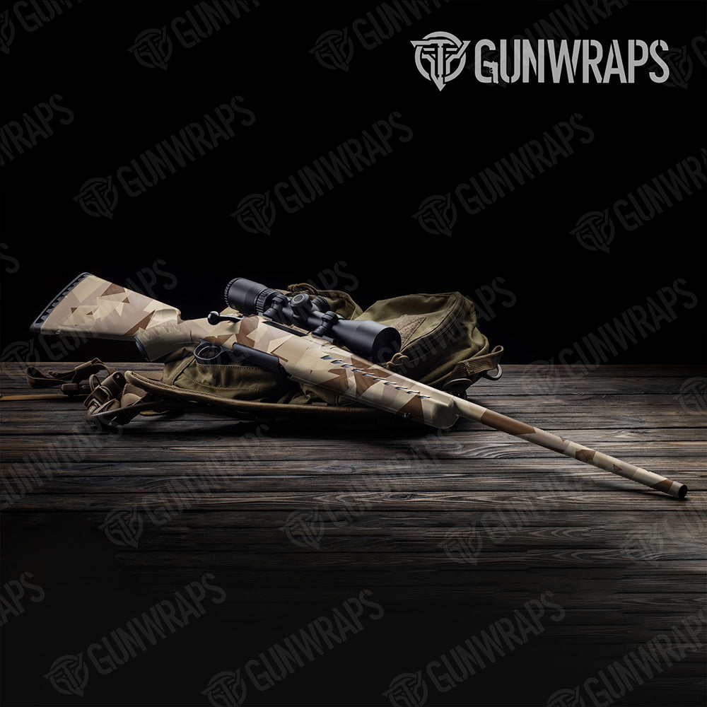 Rifle Shattered Desert Camo Gun Skin Vinyl Wrap