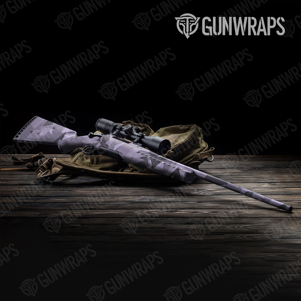 Rifle Shattered Lilac Camo Gun Skin Vinyl Wrap