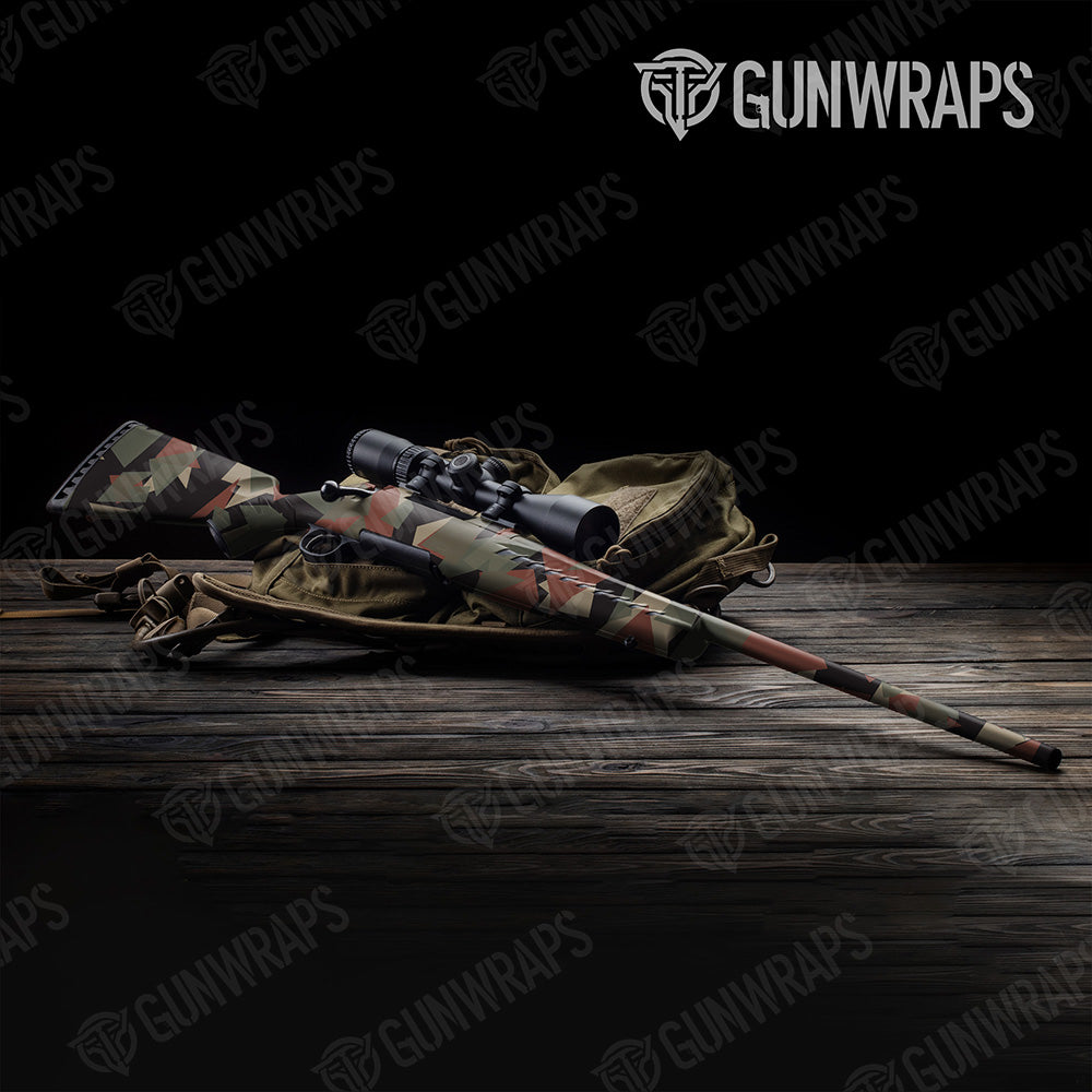 Rifle Shattered Militant Copper Camo Gun Skin Vinyl Wrap