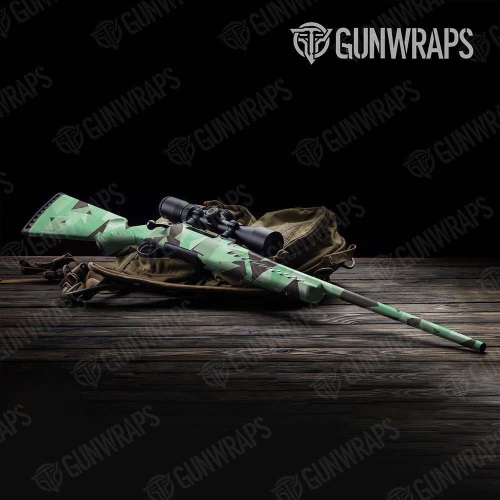 Rifle Shattered Mint Chocolate Chip Camo Gun Skin Vinyl Wrap