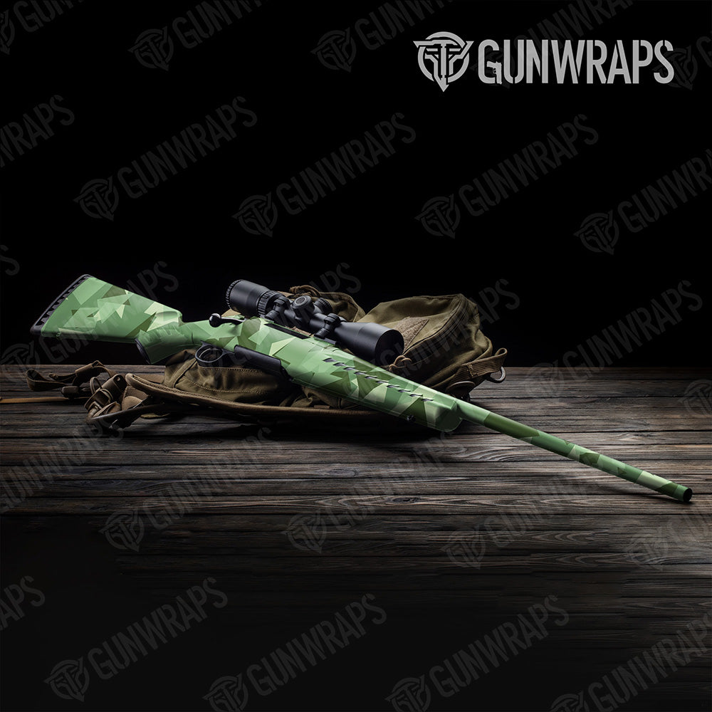 Rifle Shattered Pistachio Camo Gun Skin Vinyl Wrap