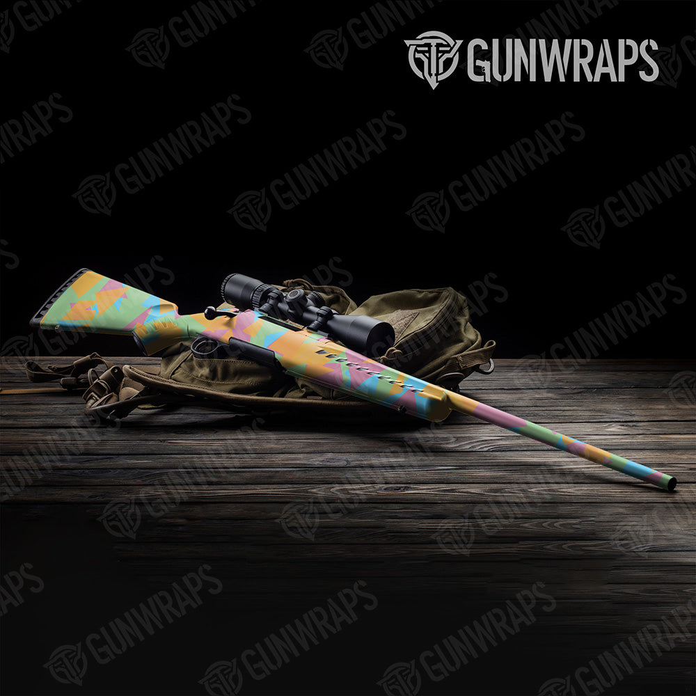 Rifle Shattered Sherbert Camo Gun Skin Vinyl Wrap