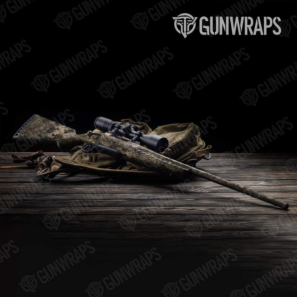 Rifle Substrate Sepia Camo Gun Skin Vinyl Wrap