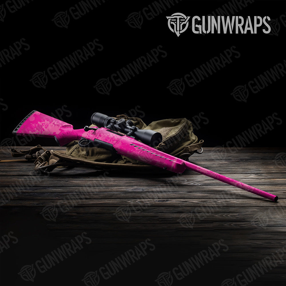 Rifle Tire Splatter Elite Magenta Camo Gun Skin Vinyl Wrap