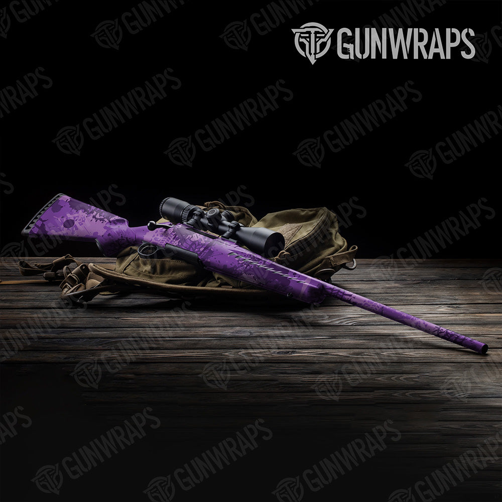 Rifle Tire Splatter Elite Purple Camo Gun Skin Vinyl Wrap