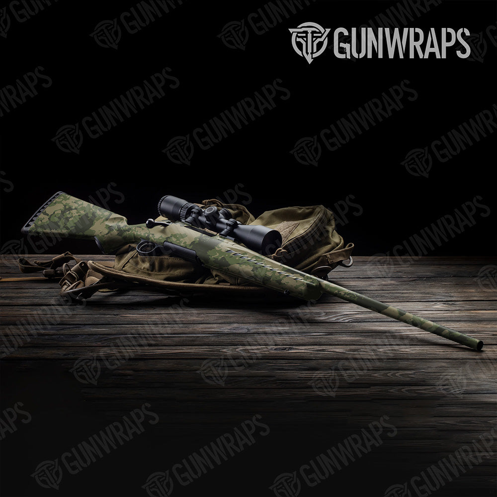 Rifle Treetop Army Green Camo Gun Skin Vinyl Wrap