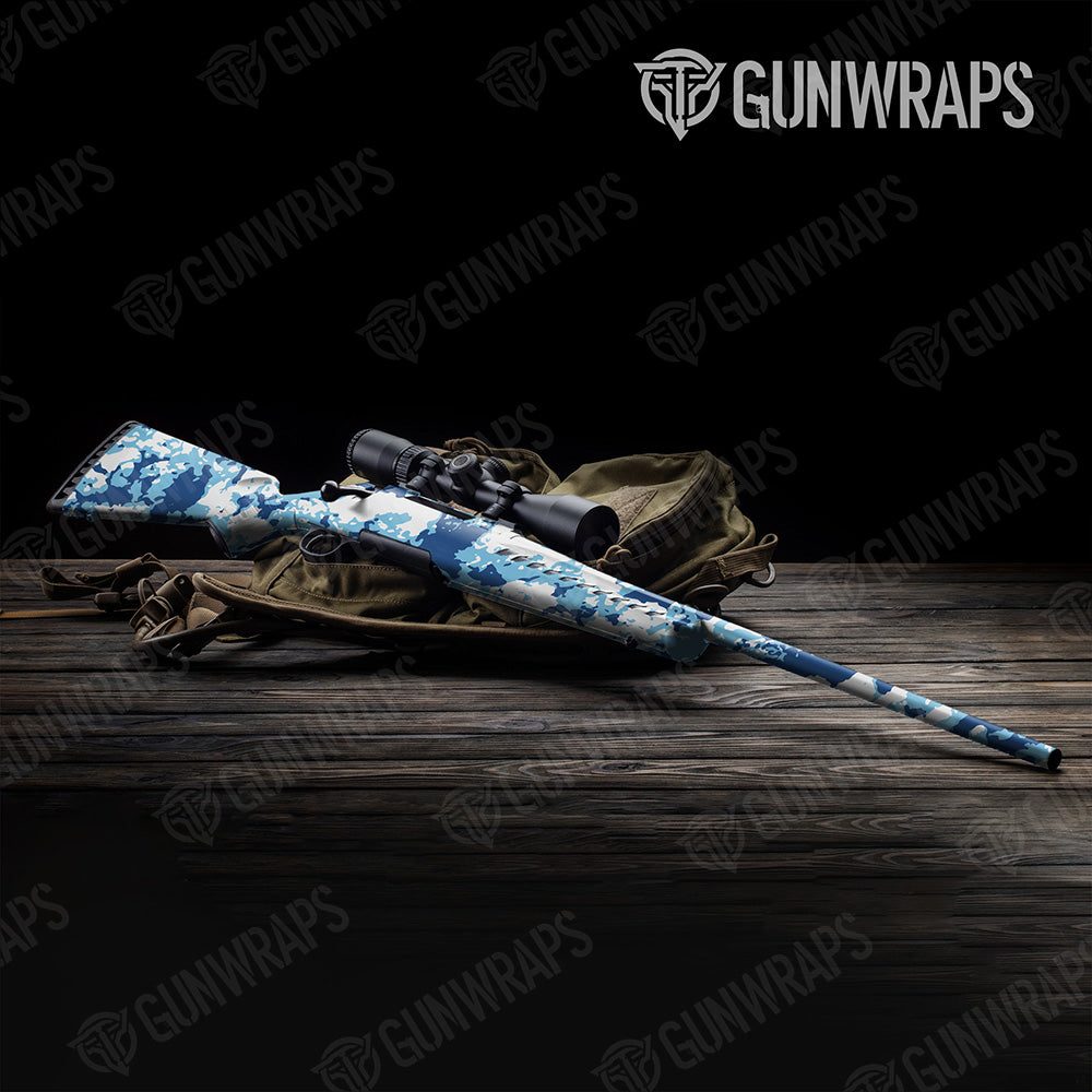 Rifle Treetop Baby Blue Camo Gun Skin Vinyl Wrap