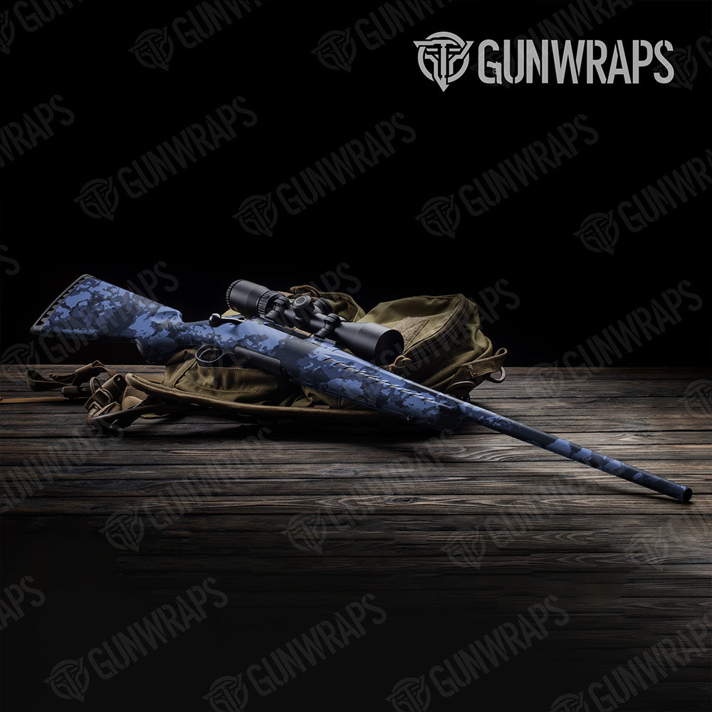 Rifle Treetop Blue Midnight Camo Gun Skin Vinyl Wrap