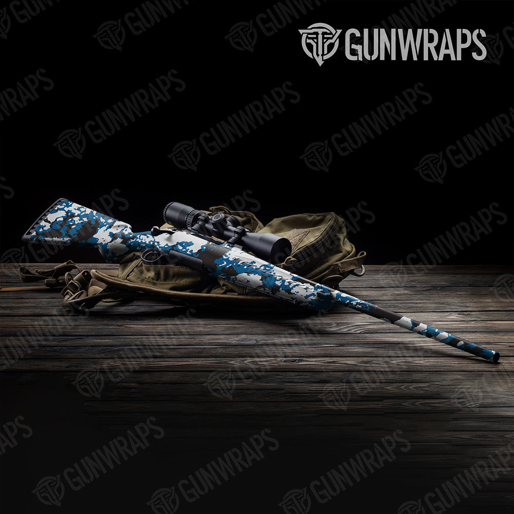 Rifle Treetop Blue Tiger Camo Gun Skin Vinyl Wrap