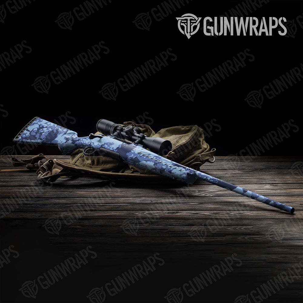 Rifle Treetop Blue Urban Night Camo Gun Skin Vinyl Wrap