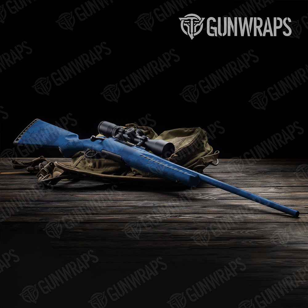 Rifle Treetop Elite Blue Camo Gun Skin Vinyl Wrap