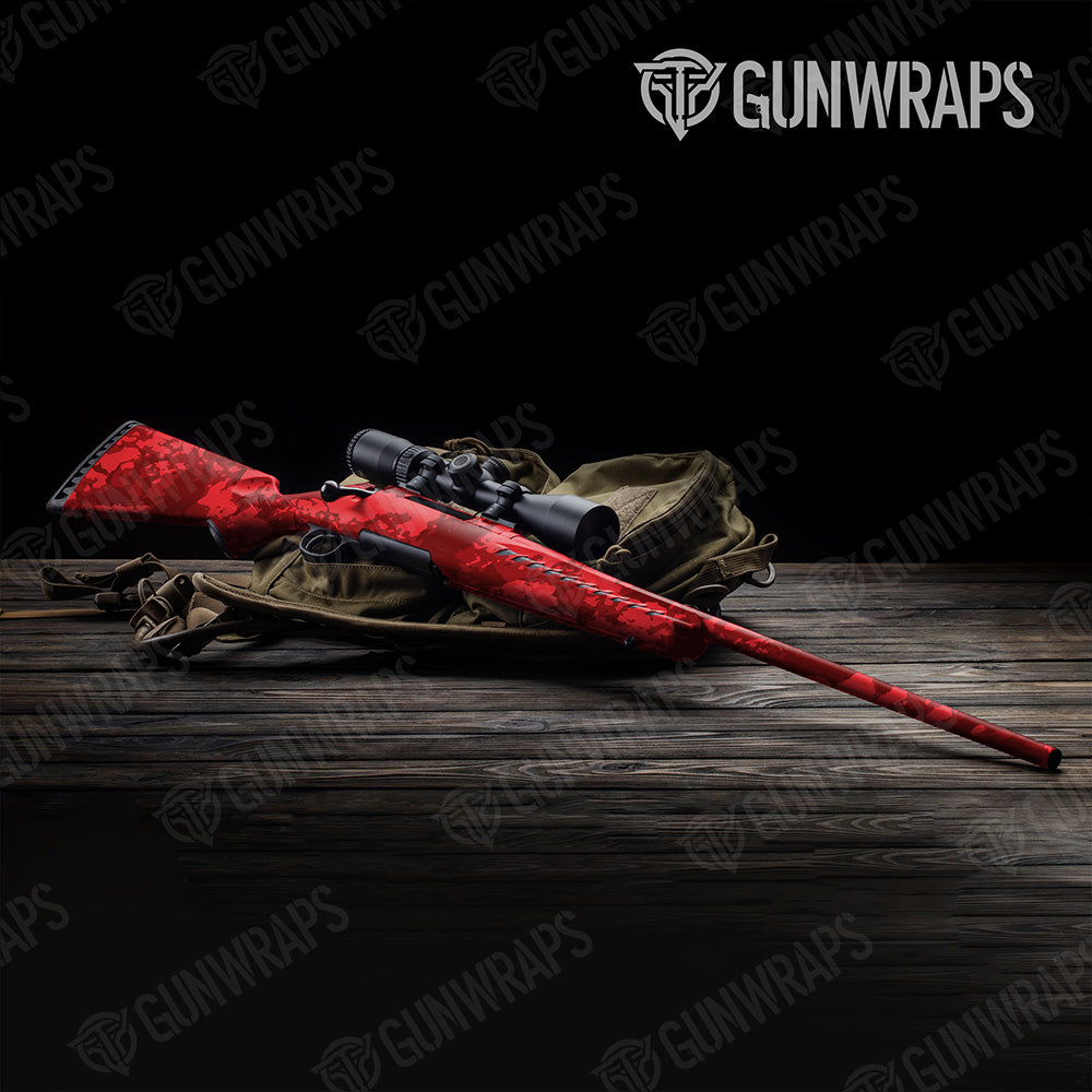 Rifle Treetop Elite Red Camo Gun Skin Vinyl Wrap