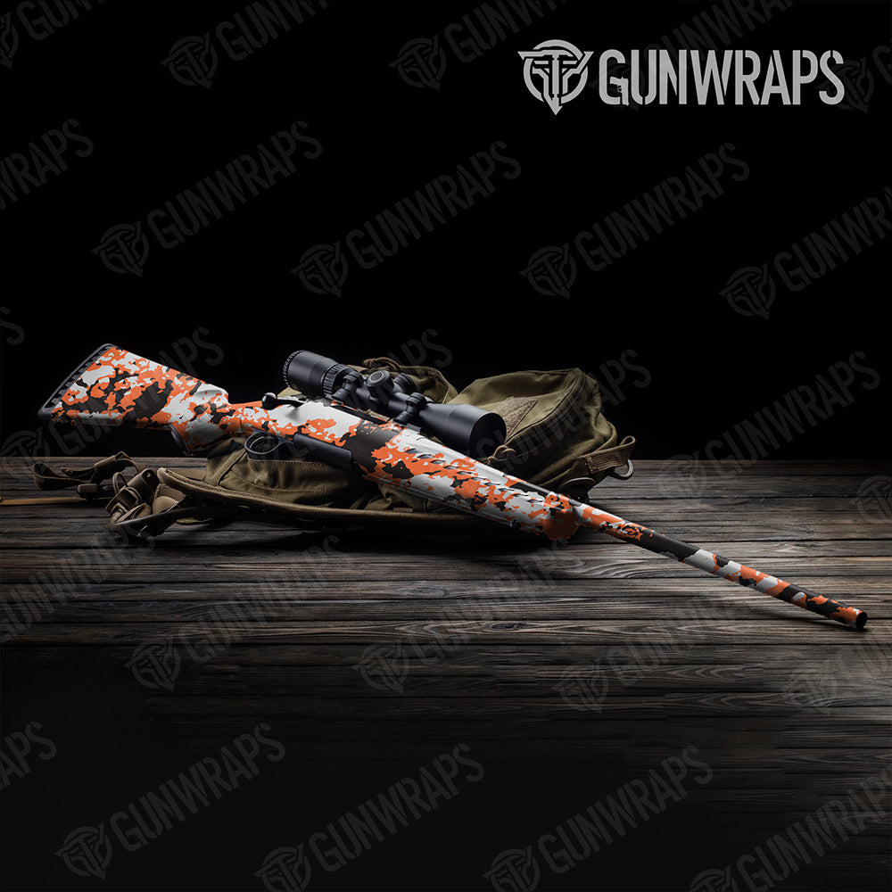 Rifle Treetop Orange Tiger Camo Gun Skin Vinyl Wrap