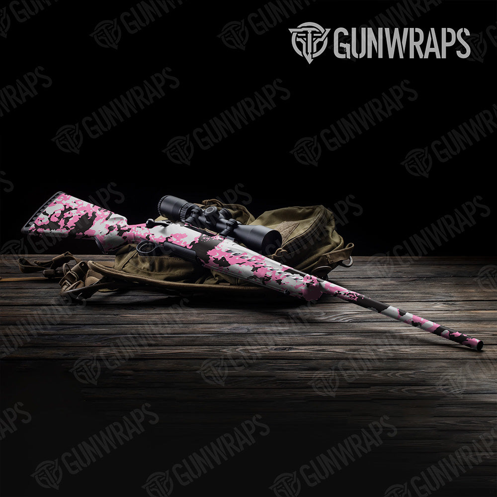 Rifle Treetop Pink Tiger Camo Gun Skin Vinyl Wrap