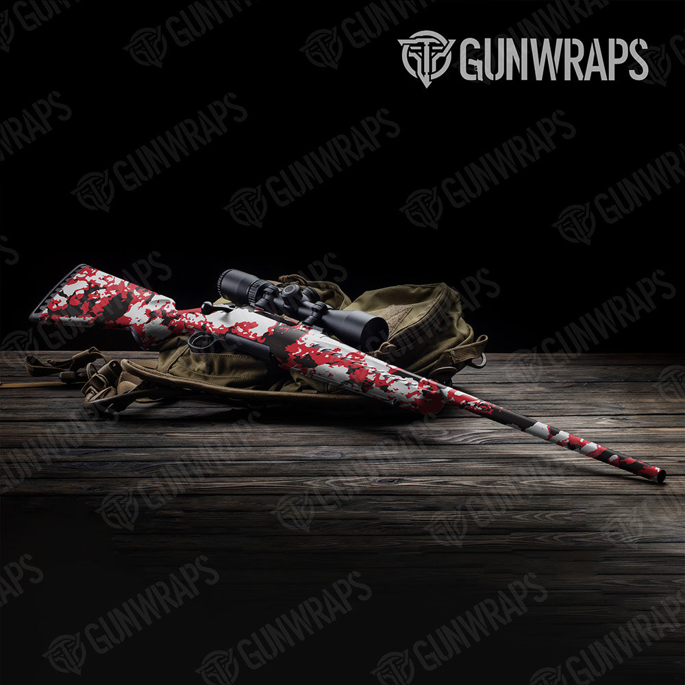 Rifle Treetop Red Tiger Camo Gun Skin Vinyl Wrap