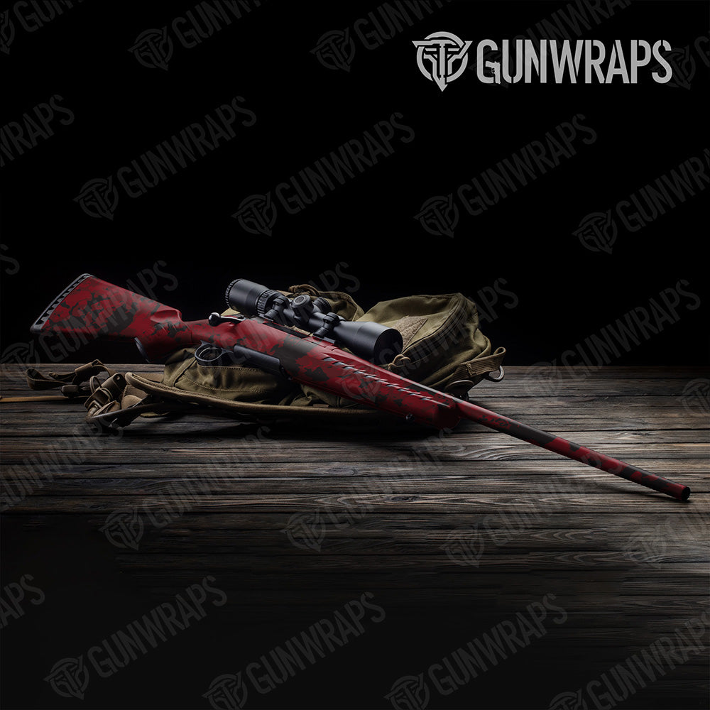 Rifle Treetop Vampire Red Camo Gun Skin Vinyl Wrap