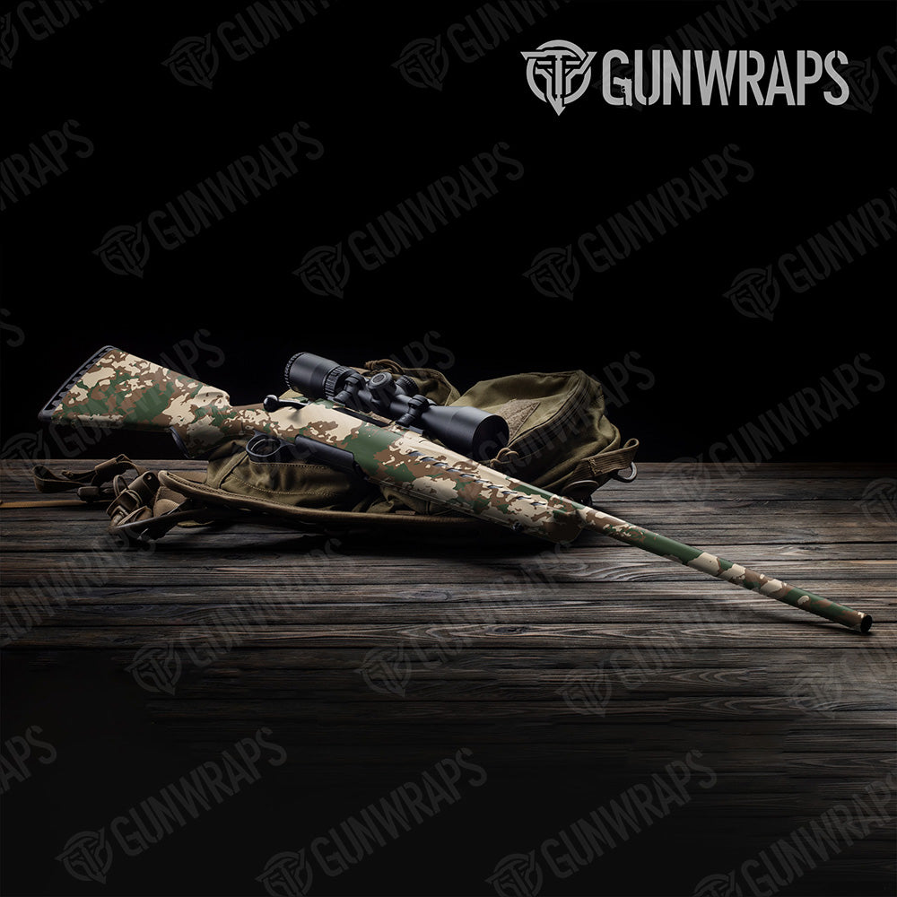 Rifle Treetop Woodland Camo Gun Skin Vinyl Wrap