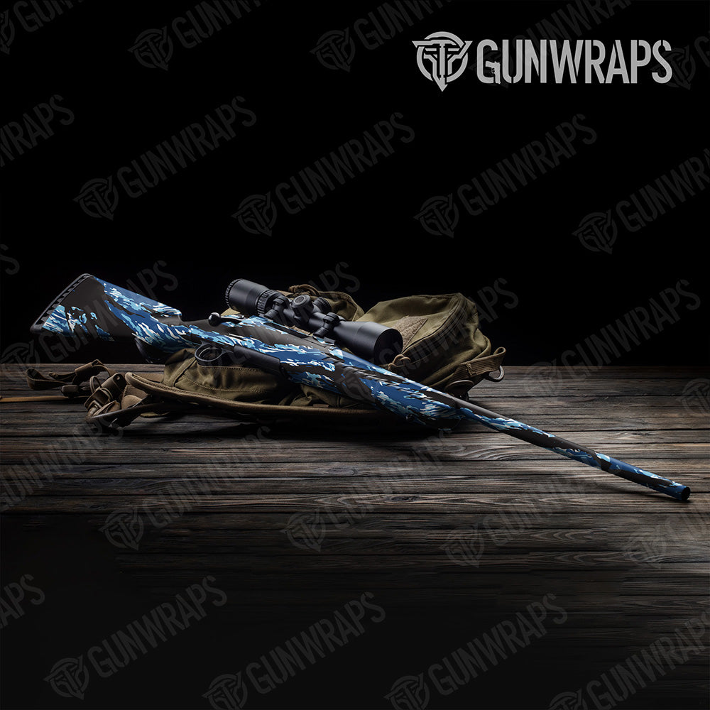 Rifle Vietnam Tiger Stripe Baby Blue Camo Gun Skin Vinyl Wrap