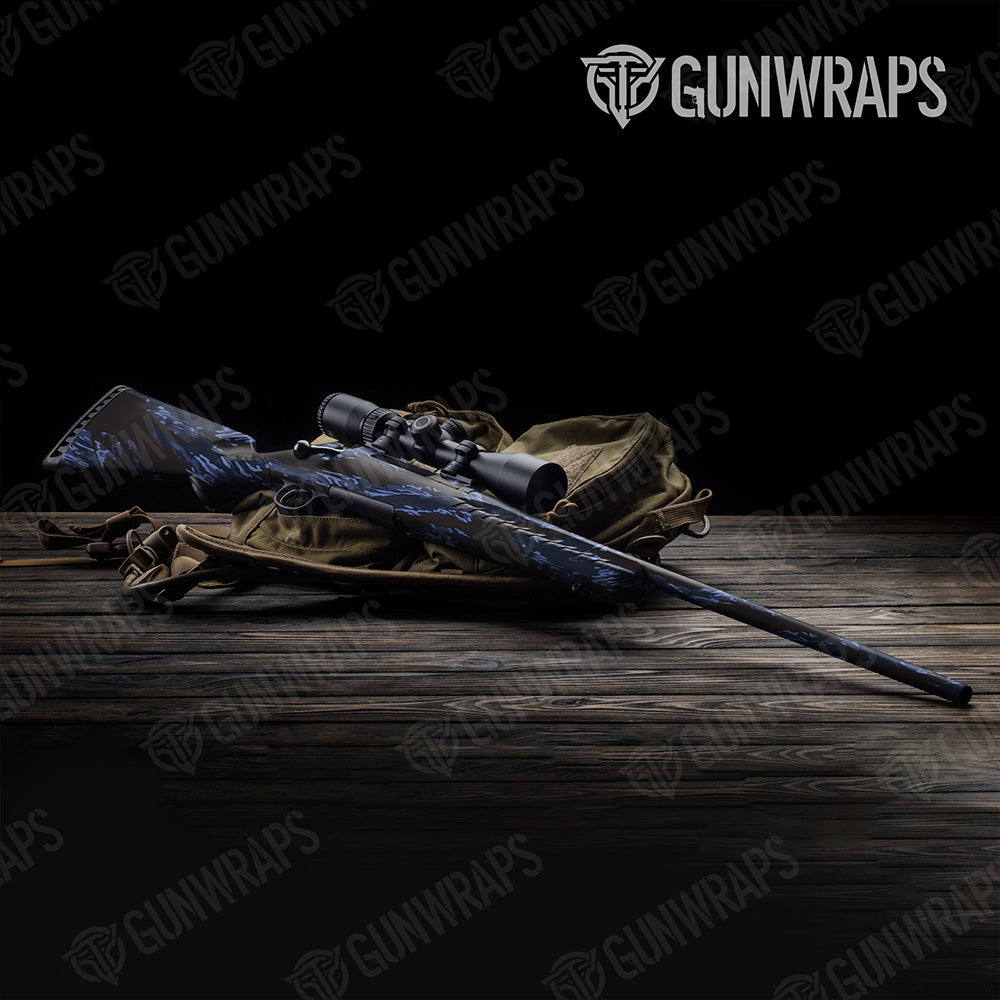 Rifle Vietnam Tiger Stripe Blue Midnight Camo Gun Skin Vinyl Wrap