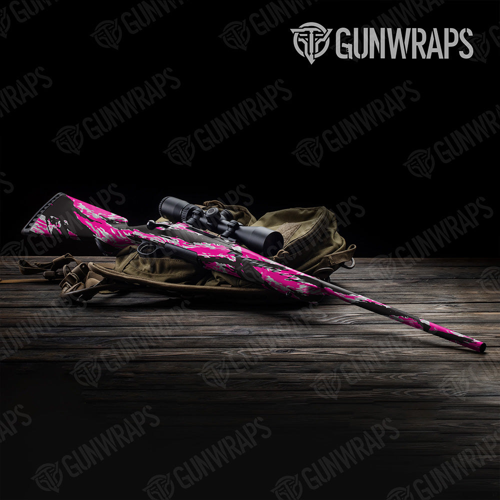 Rifle Vietnam Tiger Stripe Magenta Tiger Camo Gun Skin Vinyl Wrap