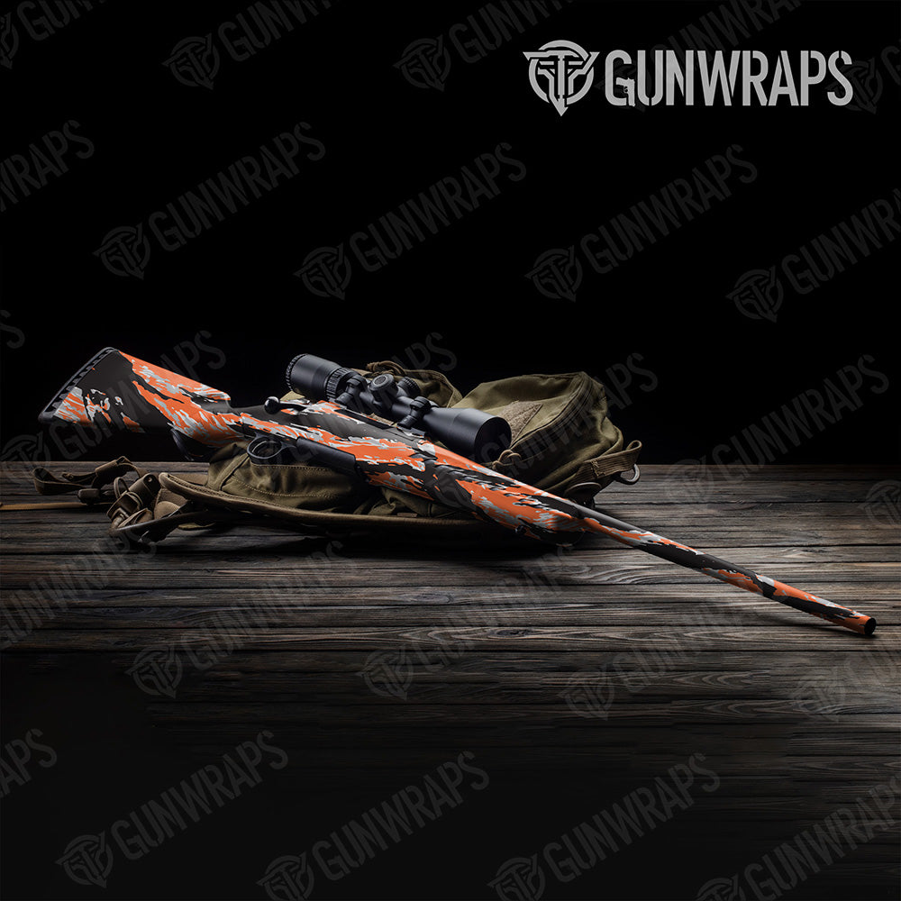 Rifle Vietnam Tiger Stripe Orange Tiger Camo Gun Skin Vinyl Wrap